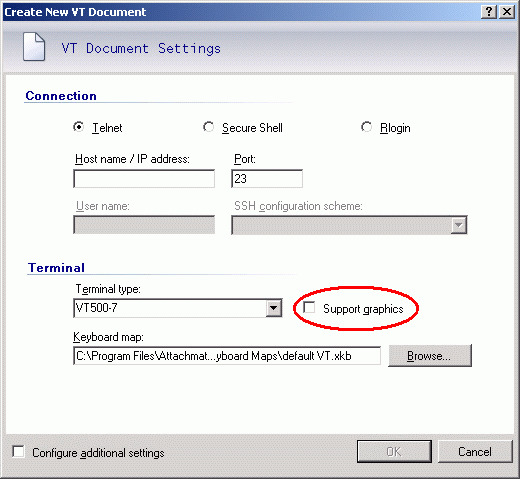 Figure 1. Create New VT Document dialog in Reflection 2014 or 2011