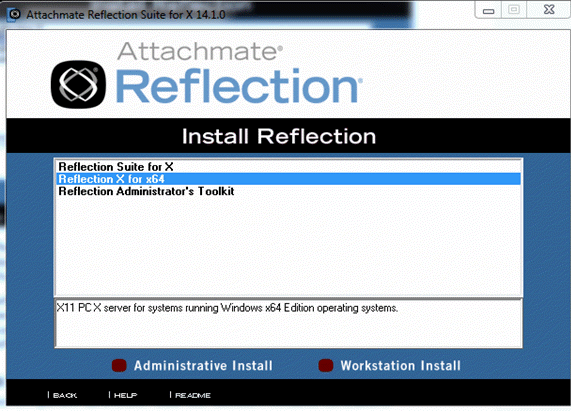 Figure 1 - Reflection X for x64 Install Option