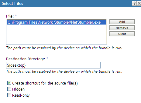 create lnk file