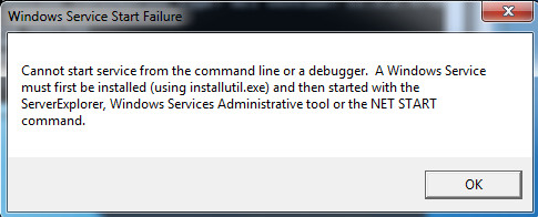 Windows Service Start Failure" Dialog Shown During Zenworks Standalone Update